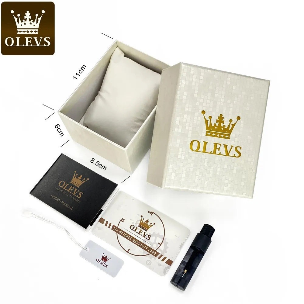 OLEVS Men’s Watch Automatic Mechanical, Stainless Steel Luminous Waterproof Date