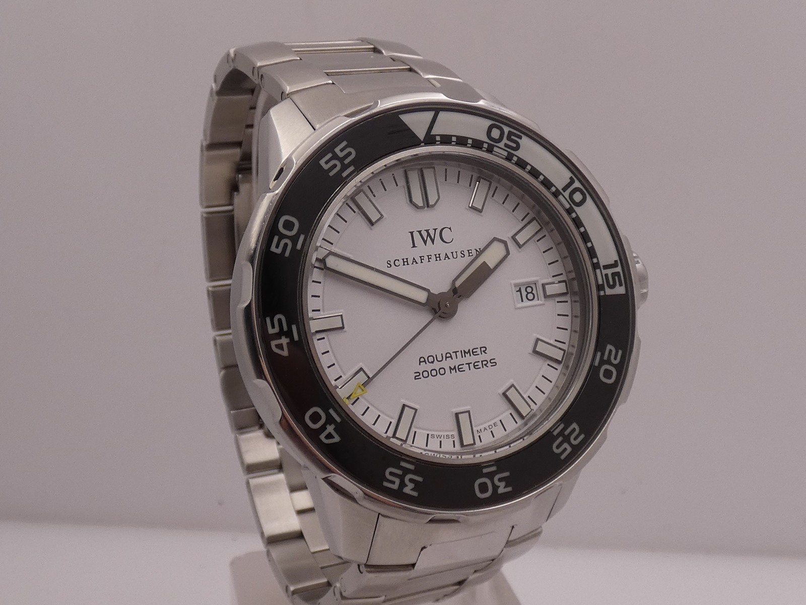 IWC AQUATIMER AUTOMATIC 2000m IW3568 WITH PAPERS YEAR 2019 STEEL BRACELET WATCH