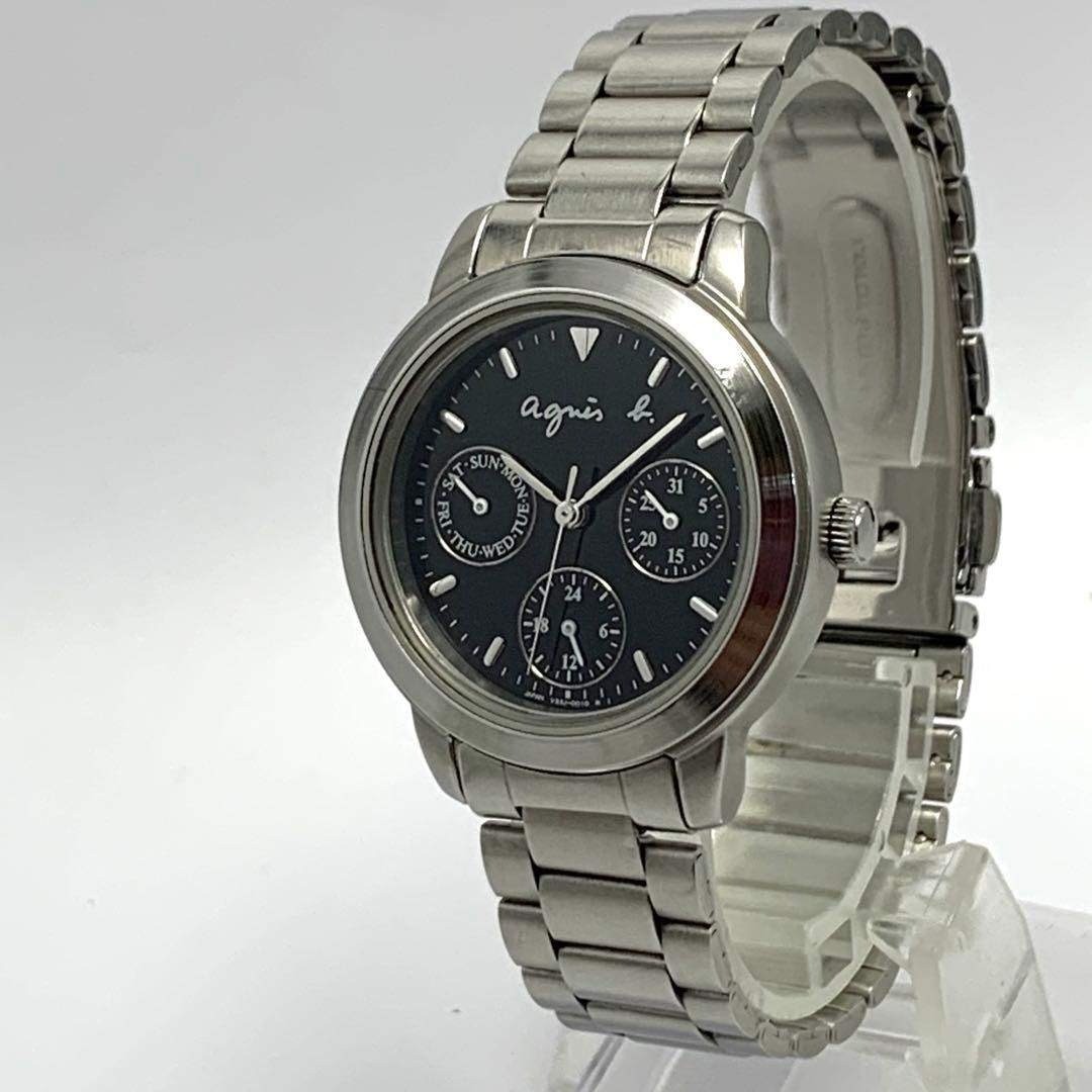 808 agnes b. Quartz Watch Calendar Black