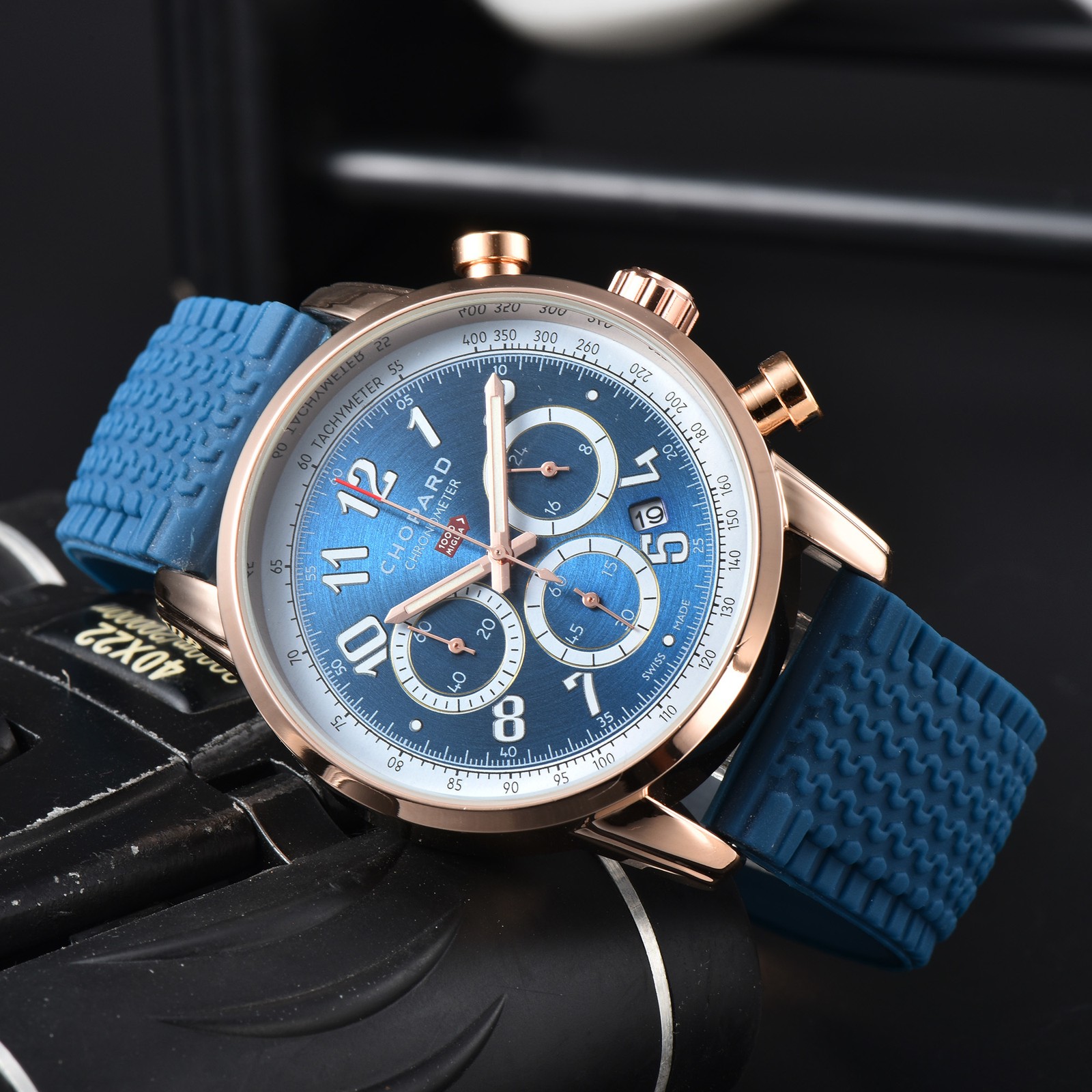 Chopard multifunctional quartz watch with all dial functions working perfectly