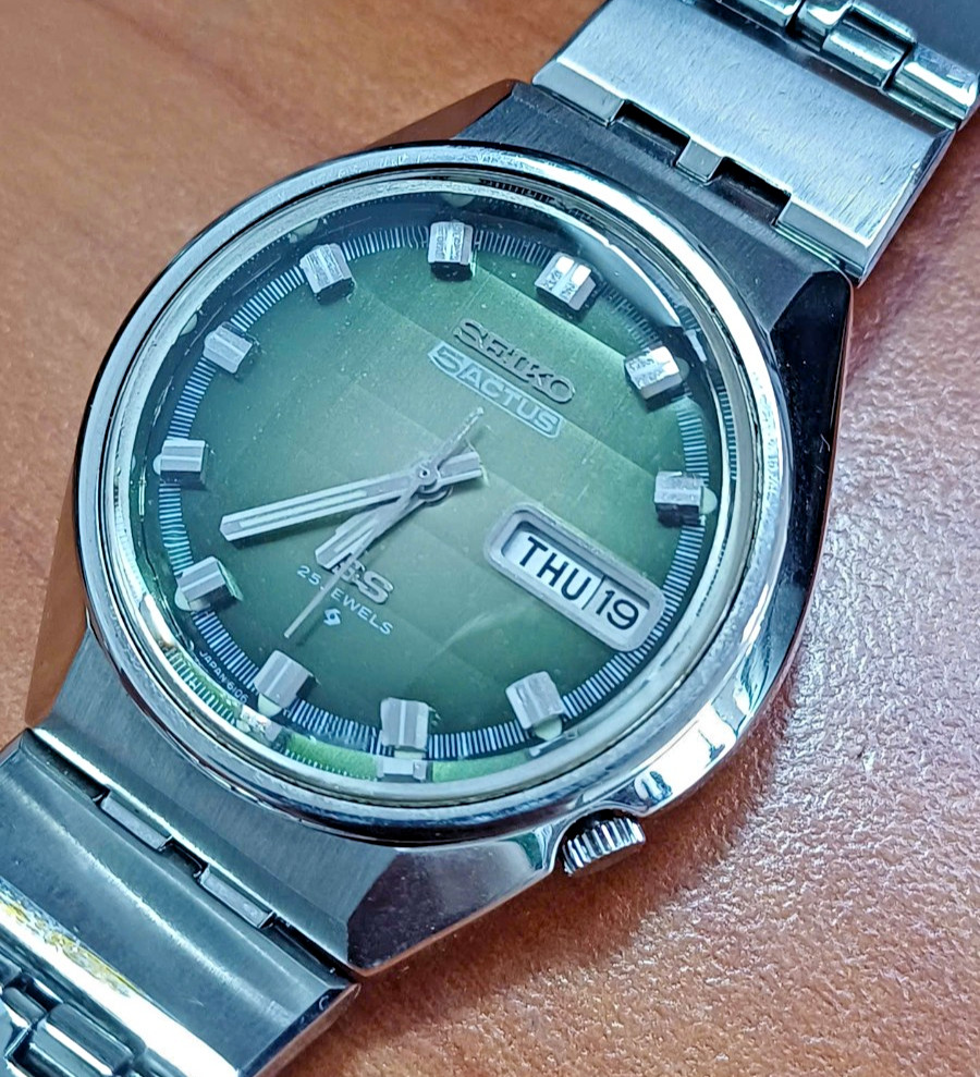 Seiko 5Actus SS 6106-7690 Gradient Green Dial 25J Automatic (2556)