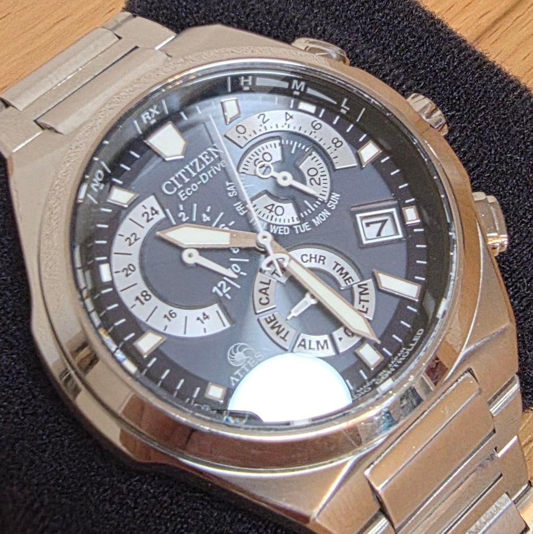 Citizen Attesa E610-T008585 Solar Radio Controlled Mens Watch 18cm Wrist Blue