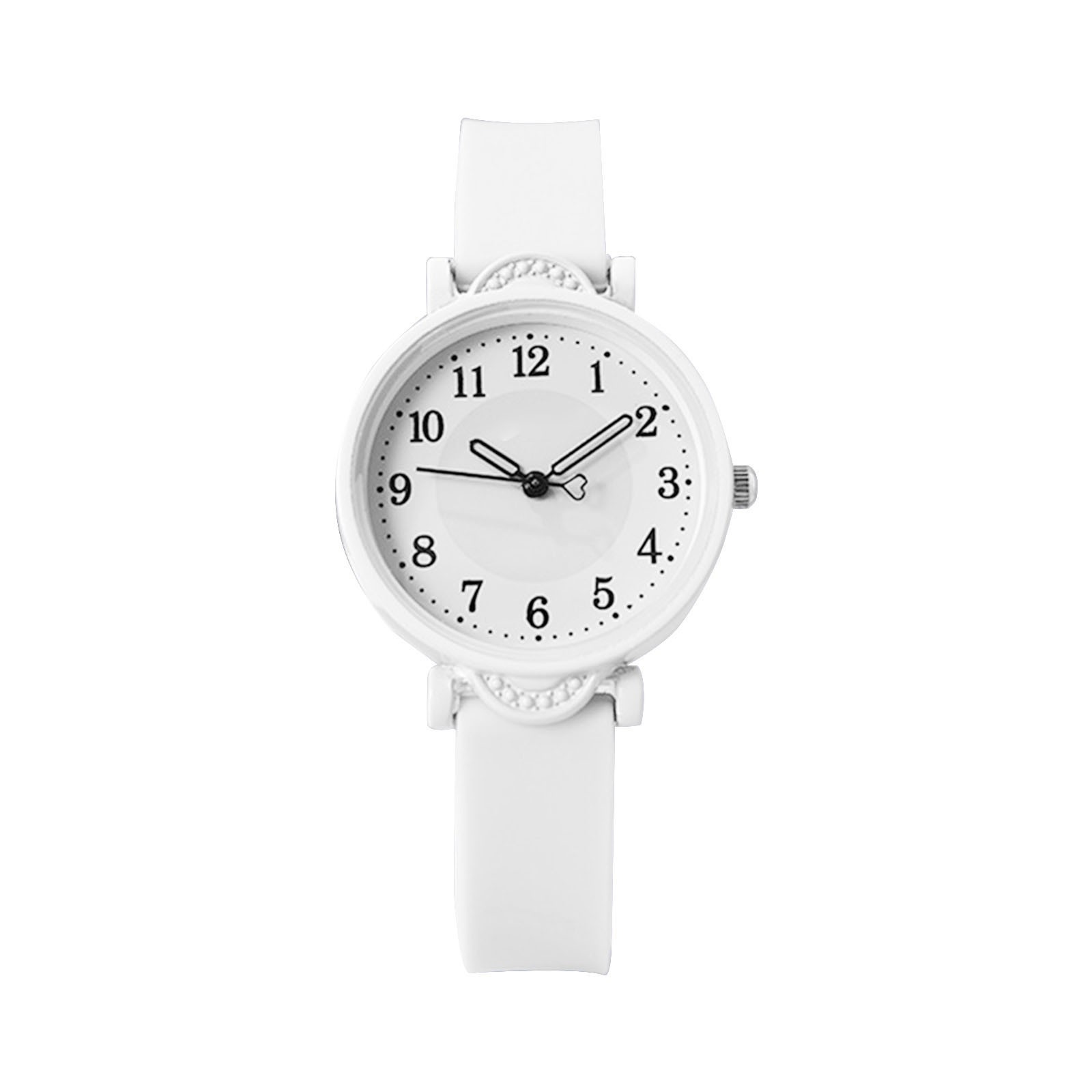 1PC Watch Easy To Read Dial Precise Second Hand Timing Silicone Strap For Both