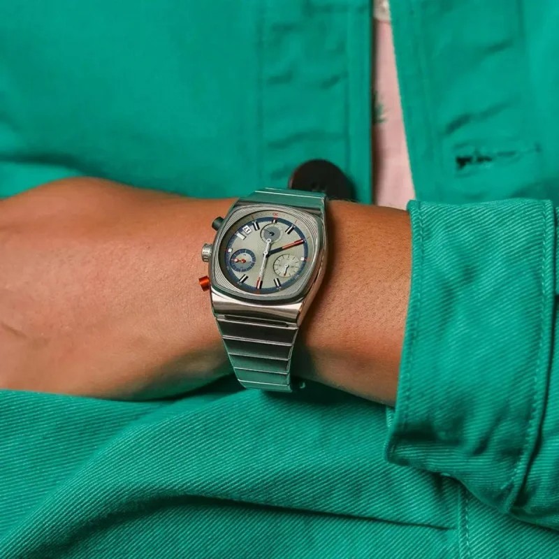 Coffee Silver Chronograph Watch | Black Metric Style | Ciloa Quartz MVMNT