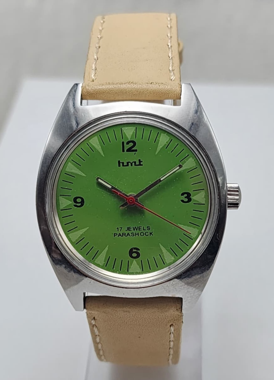Vintage HMT Green Dial 17 Jewels Hand Winding Mechanical Men’s Watch