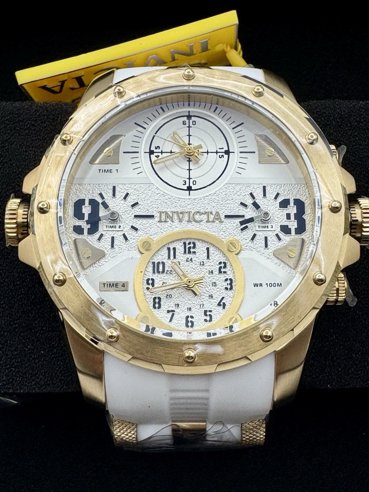 Invicta Coalition Forces Sniper 50218 50mm Gold White Watch NWT Box