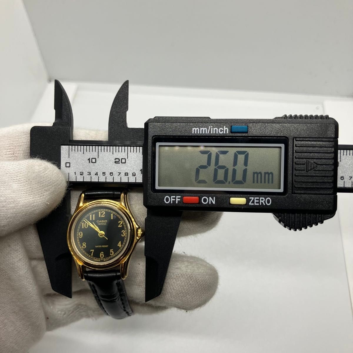 Casio Quartz Gold Case Black Dial Analog Watch