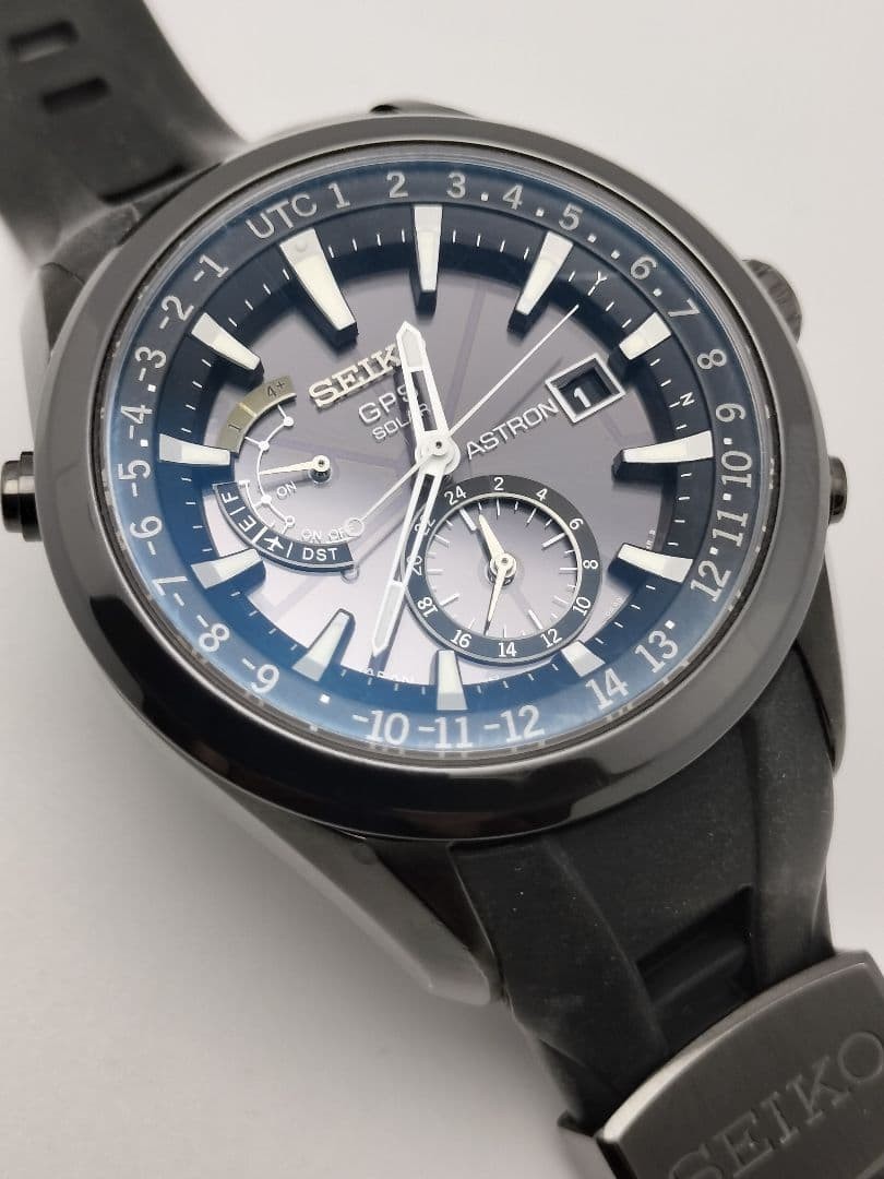 Seiko SBXA011 World Time GPS Solar Wristwatch Free Size Band Authentic