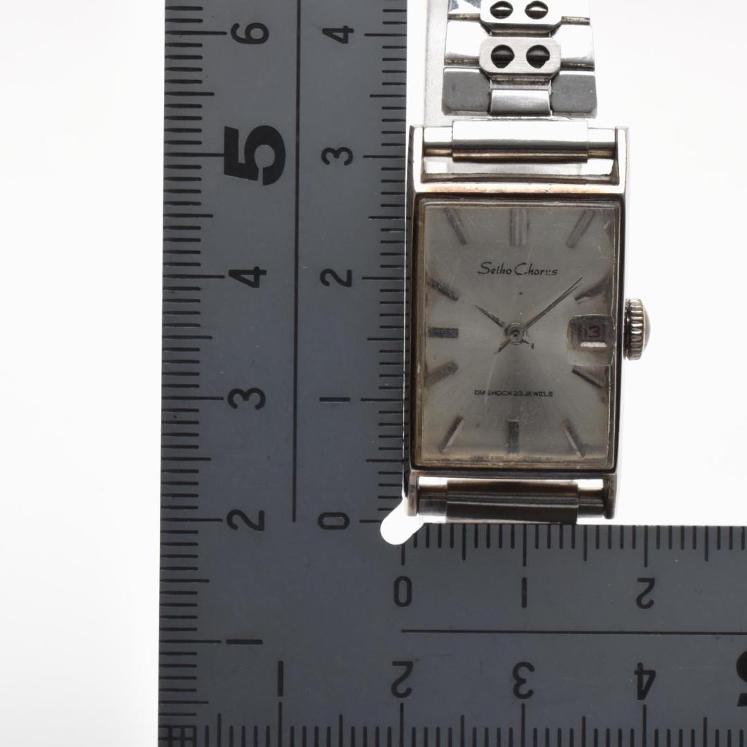 Working condition SEIKO Chorus manual winding date ladies square watch