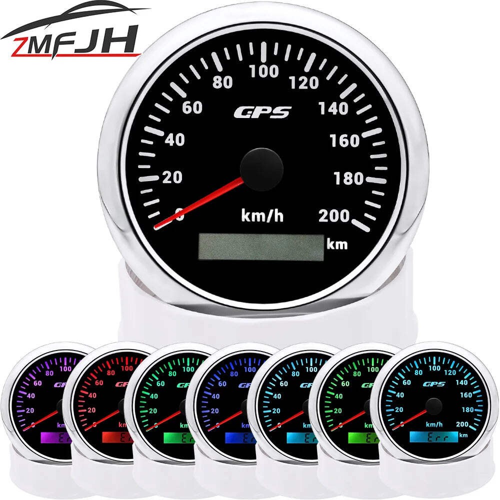 A 85MM GPS Speedometer For Motorcycle Marine Boat 30~200 Kmh Boat Car Truck Spee