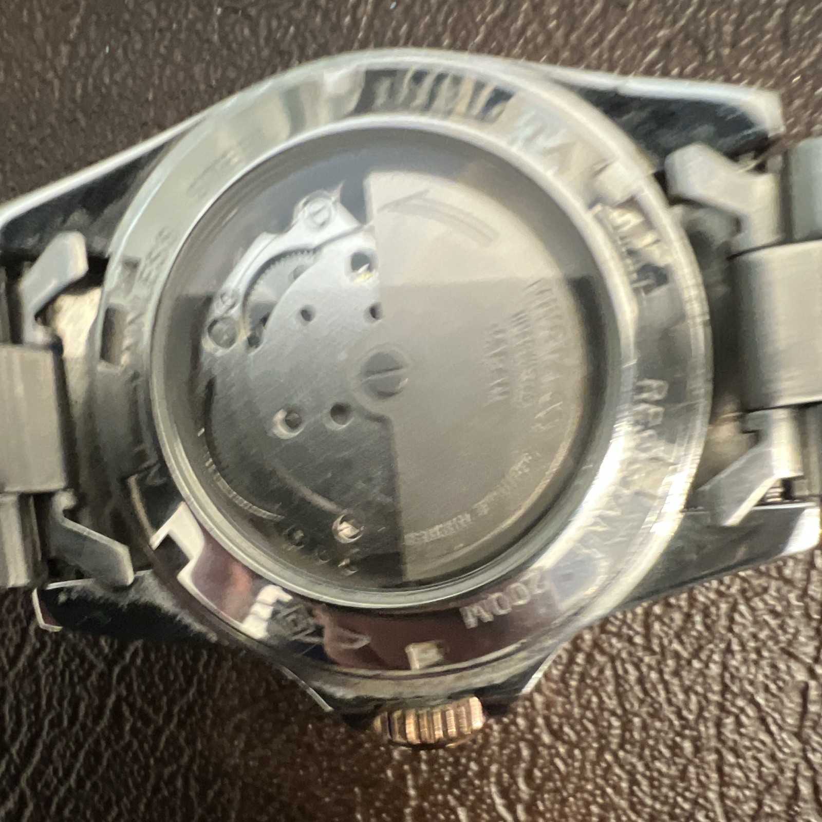 Invicta Professional Automatic 200m Two-Tone SS Watch Date Exhibition Back