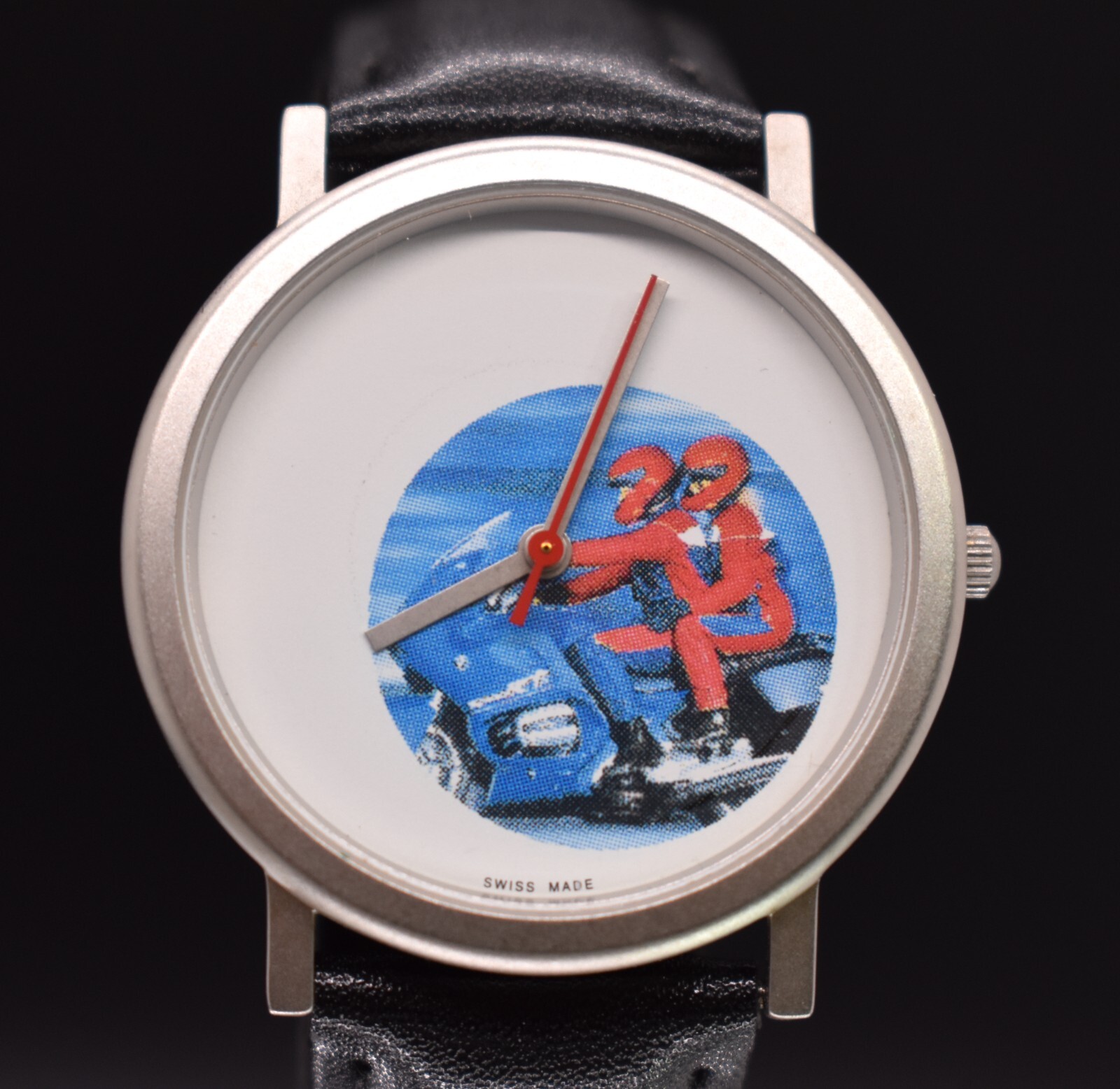 Vtg BMW AG Munchen Watch Men R1100 Touring Motorcycle Leather NEW BATTERY & BAND