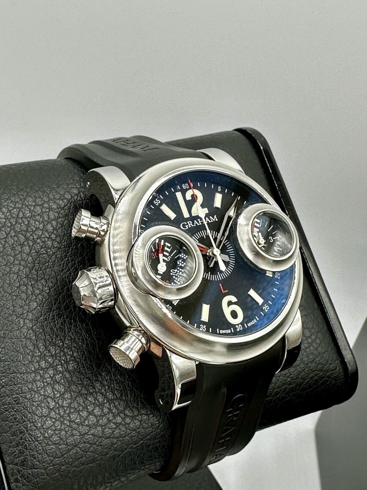 GRAHAM SWORDFISH SILVER KNIGHT LEFT VERSION SWISS AUTOMATIC CHRONOGRAPH 46MM