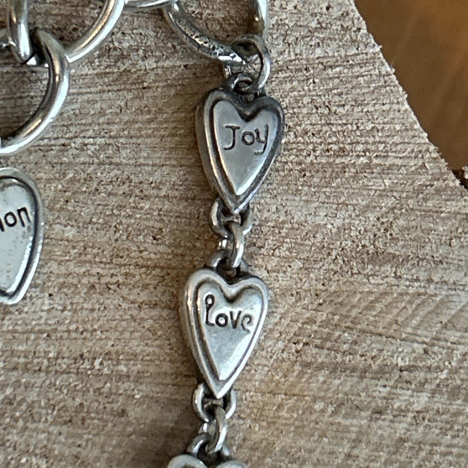 Brighton Piccadilly Watch Silver Plated Heart Links Oval Face Toggle Clasp 7-8″