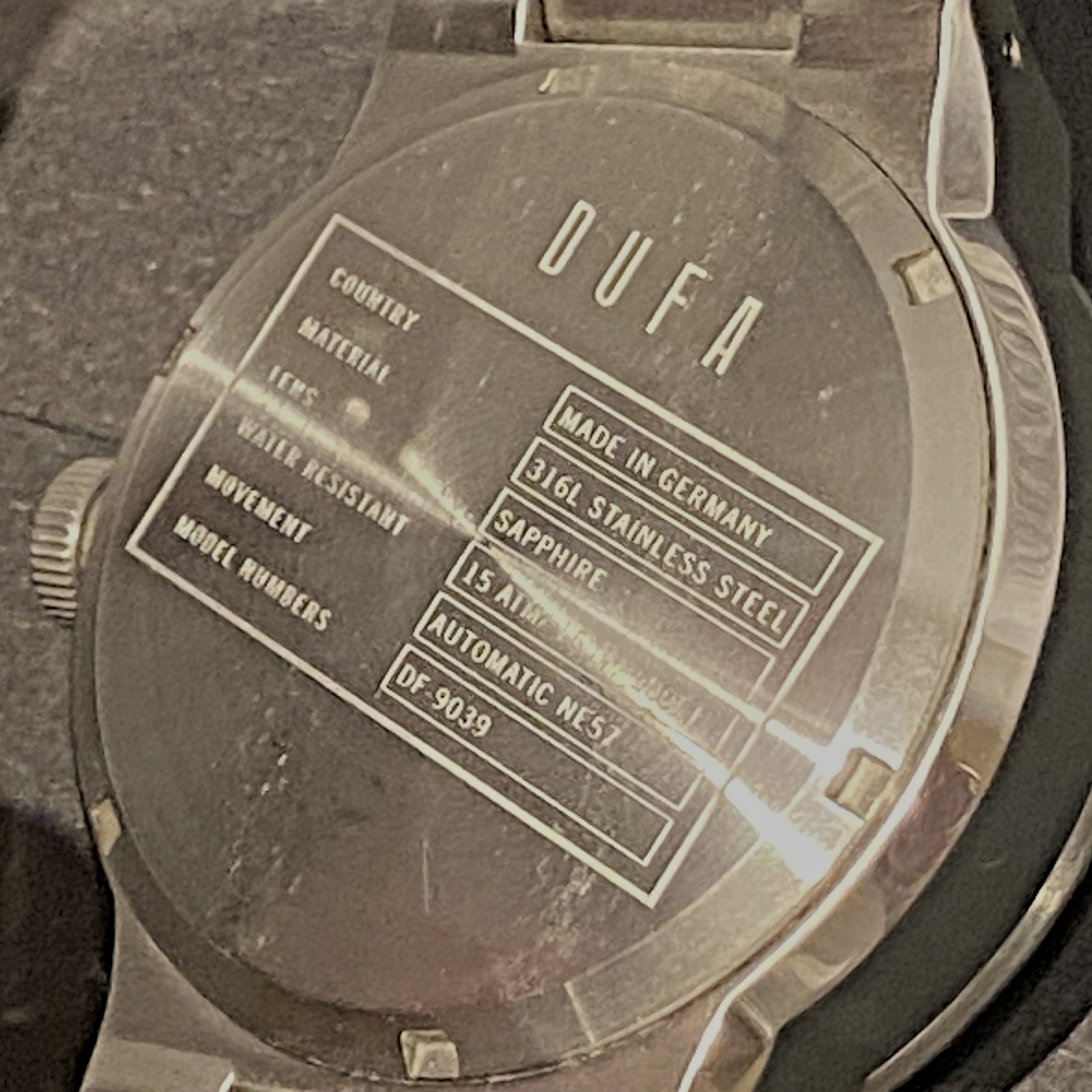 DuFa Gunter Automatic Watch DF-9039-55 43mm Case Power Reserve Made in Germany