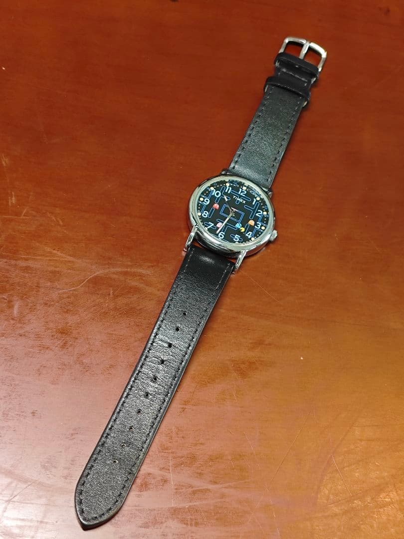 Timex Pac Man Collaboration Watch Indiglo Leather Band Limited Edition