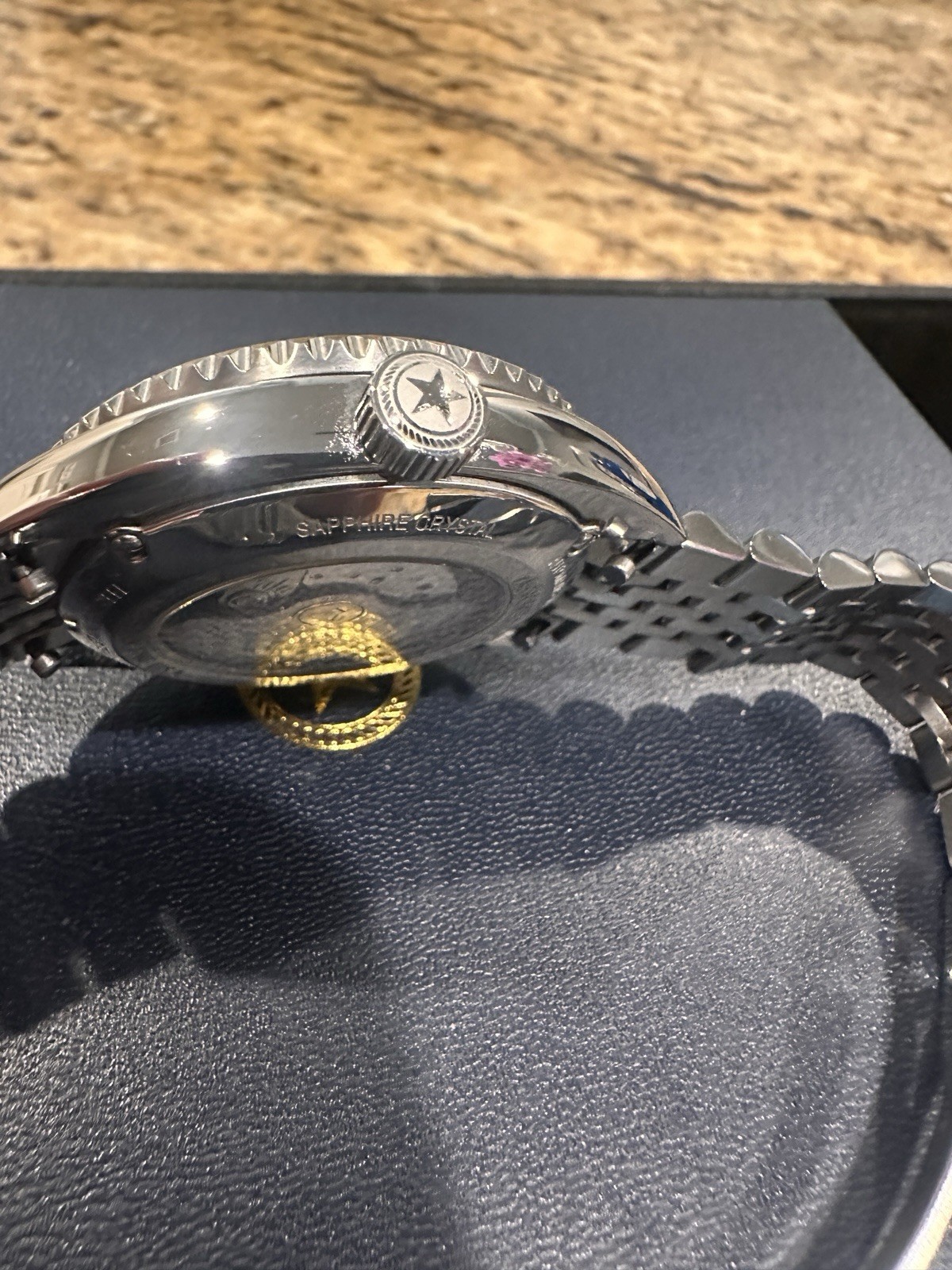 Jack Mason Strat-o-timer Automatic GMT 200m 40mm Blue Dial Pepsi Bezel Set