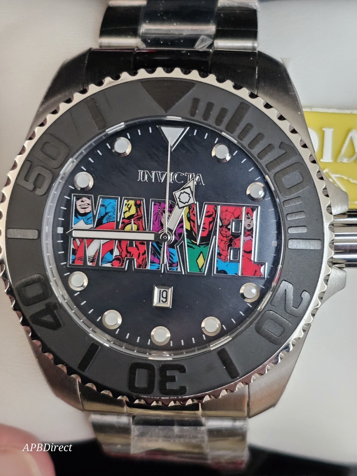 Invicta – Marvel #60 Logo – 50mm Limited Edition Flame-Fusion mens Quartz watch