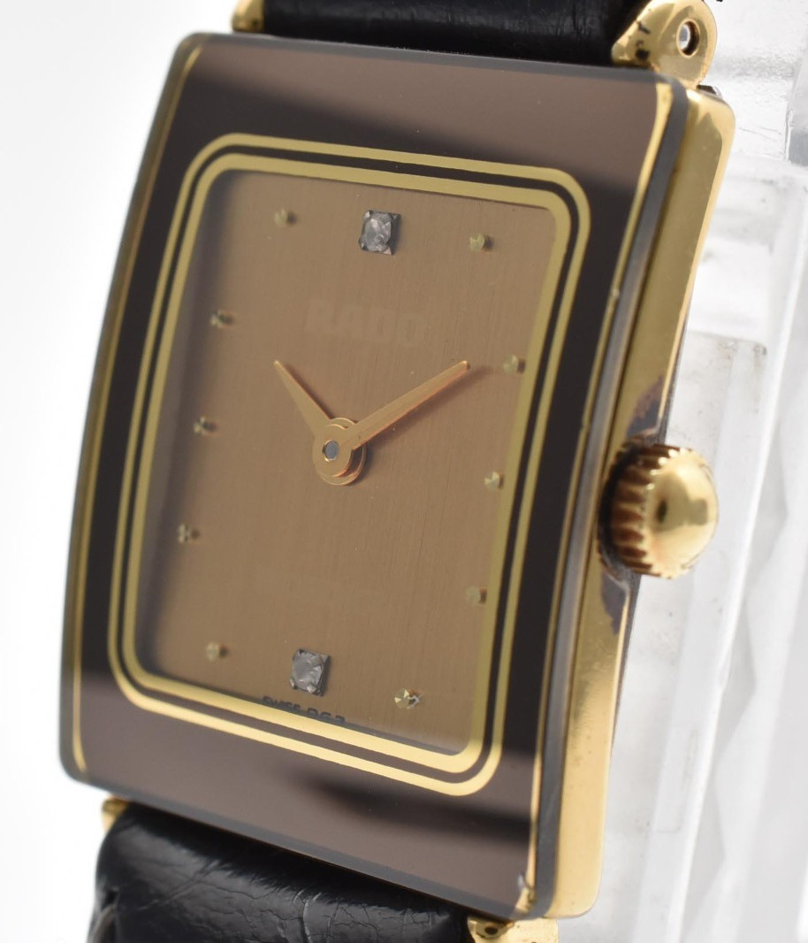 [NEAR MINT] RADO Florence 153.3606.2N Dial 2 Diamonds Womens Quartz Watch Japan