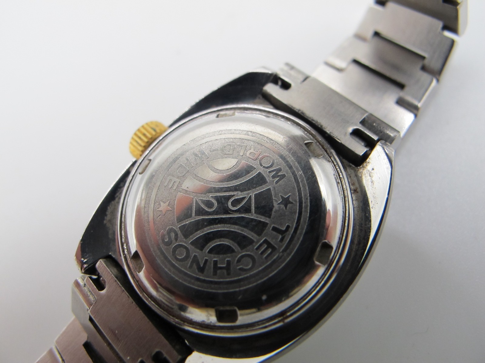 [Exc+3] Technos Firebird Automatic Blue Dial Date Vintage Men’s Watch Japan