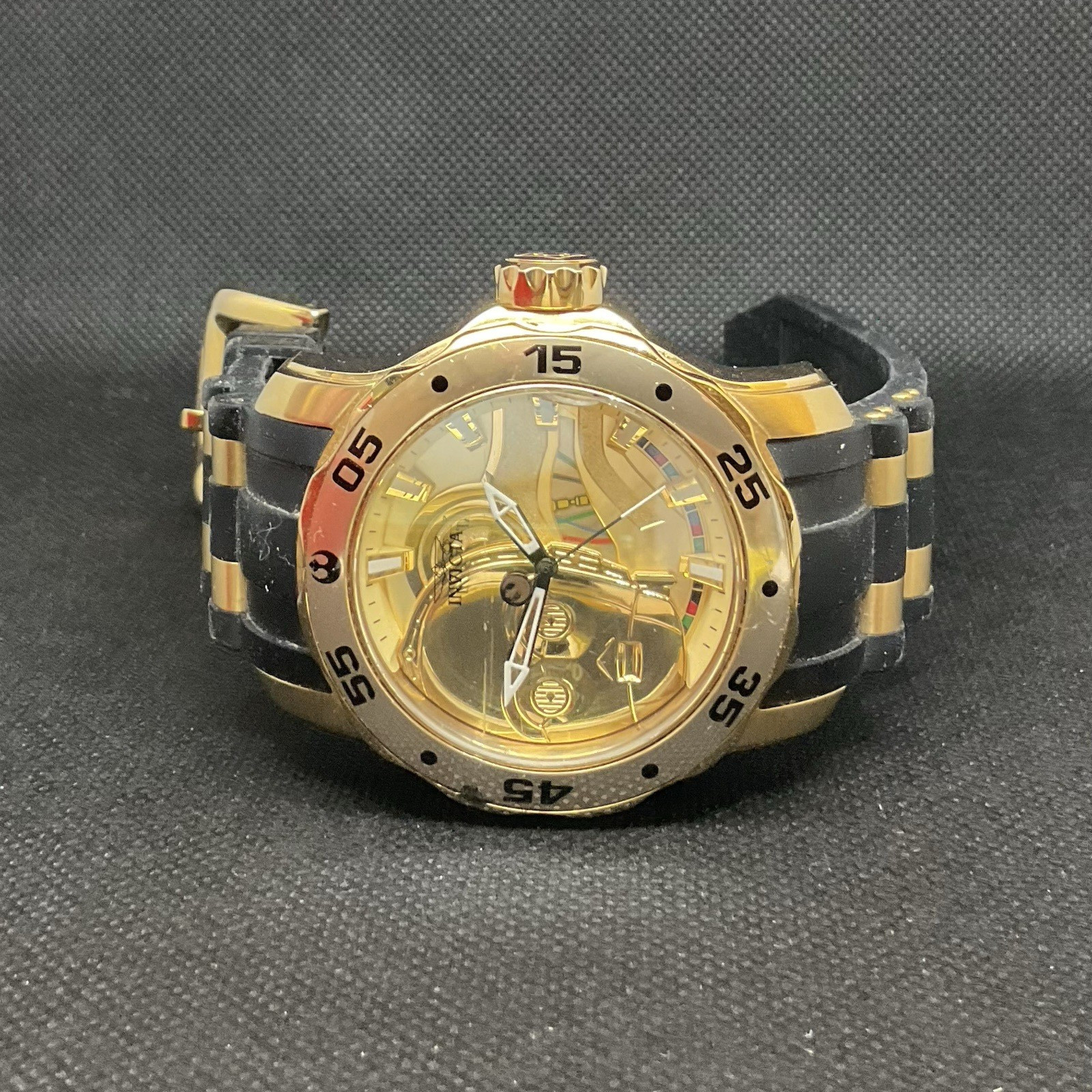 Invicta Star Wars C-3PO Quartz Gold Dial Men’s Watch B24.5 (AS IS)