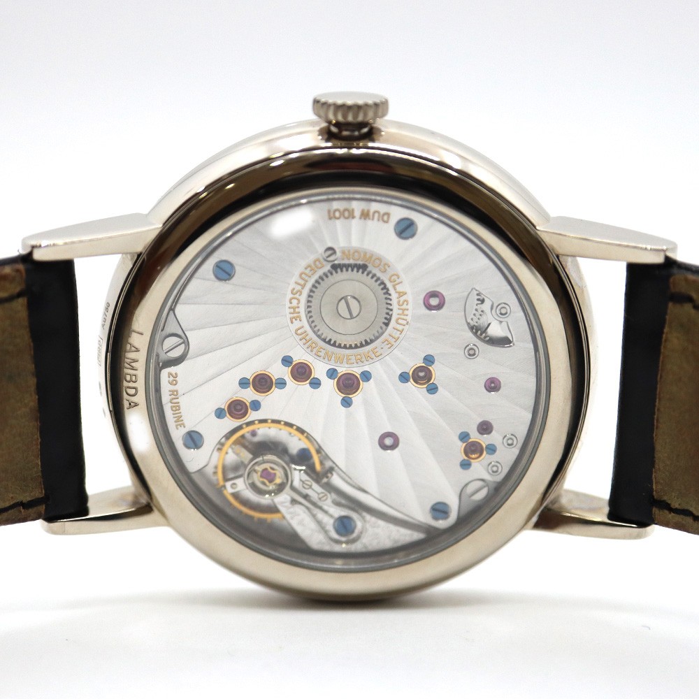 Nomos Lambda Deep Blue NMLA4DR3BL2 42.0mm White Gold Blue Wristwatch #UW2153