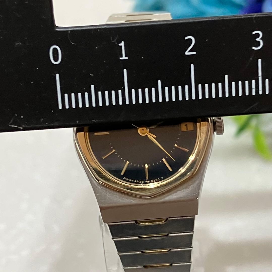 [Excellent Condition] SEIKO Octagon Gold Watch, Black, Working Condition