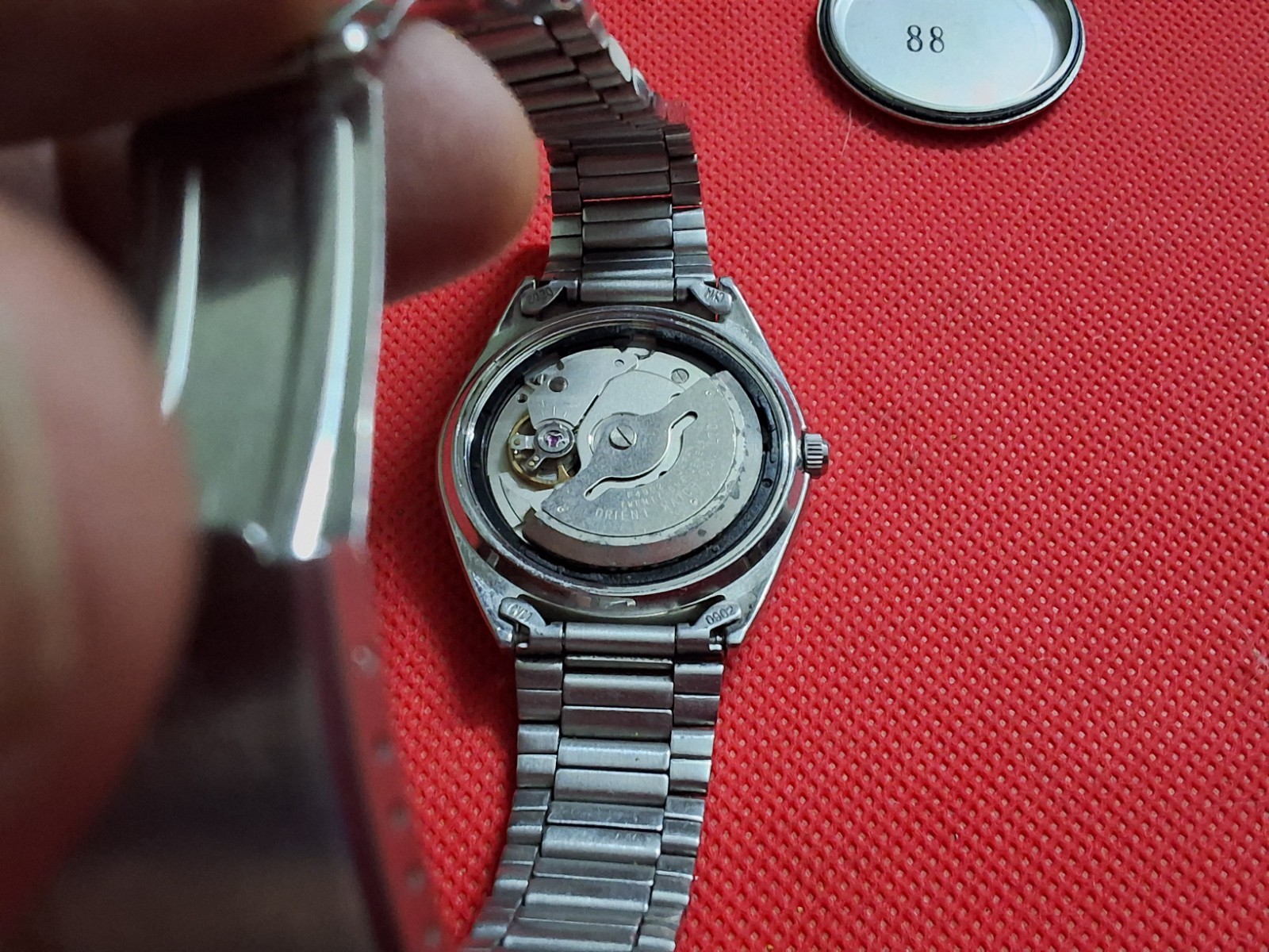 Vintage Orient Crystal Automatic Three Star 21 Jewels Wrist Watch Japan Made.