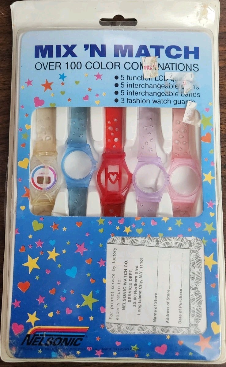 Vintage Quartz Nelsonic Watch with Interchangeable Watch Band Lot Mix & Match