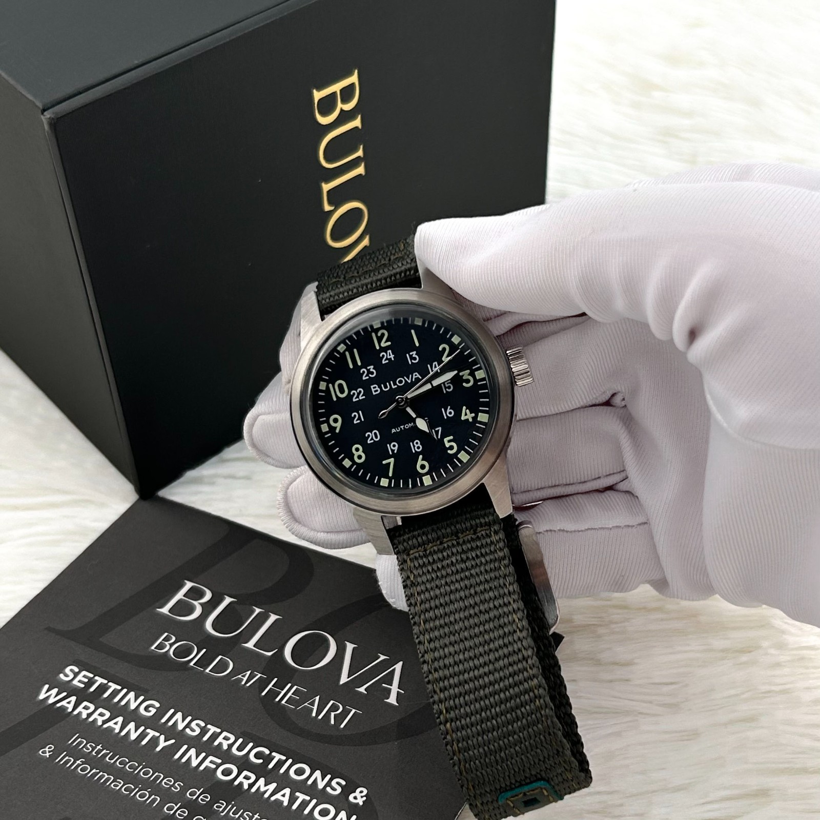 Bulova 96A259 Hack VWI Special Edition Automatic Black Dial Men’s Watch 38mm
