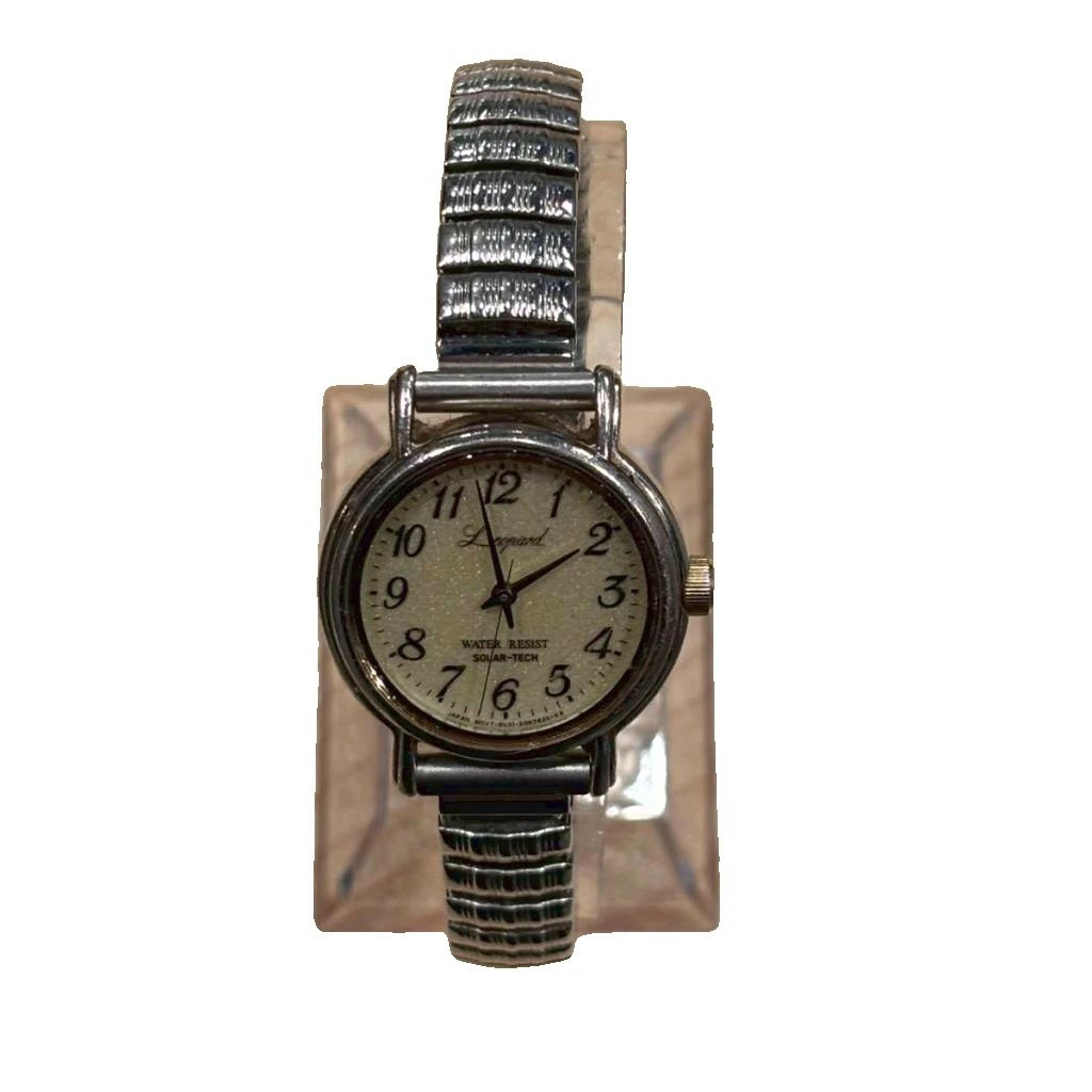 [A1R] Used Citizen Leopard Wristwatch Rubber Band Silver Color GY99 [x3p]