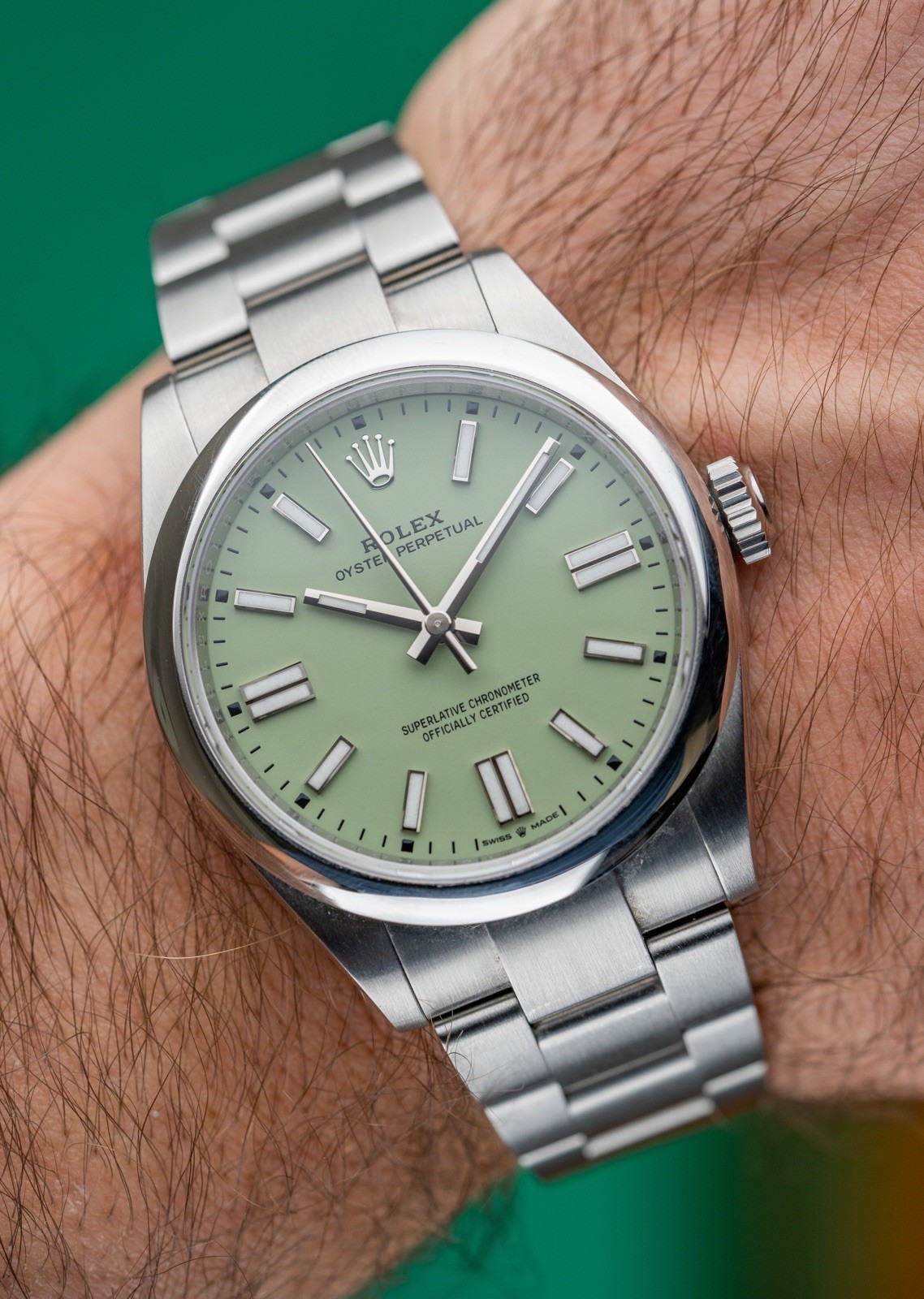 2025 Rolex Oyster Perpetual 41mm 134300 Pistachio Dial