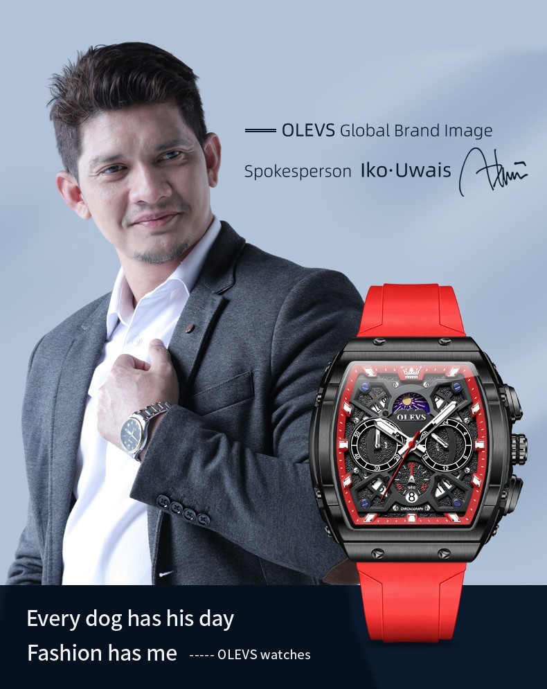 OLEVS 2942 Luminous Cross-border Barrel-Shaped Japan Movement Quartz Watch