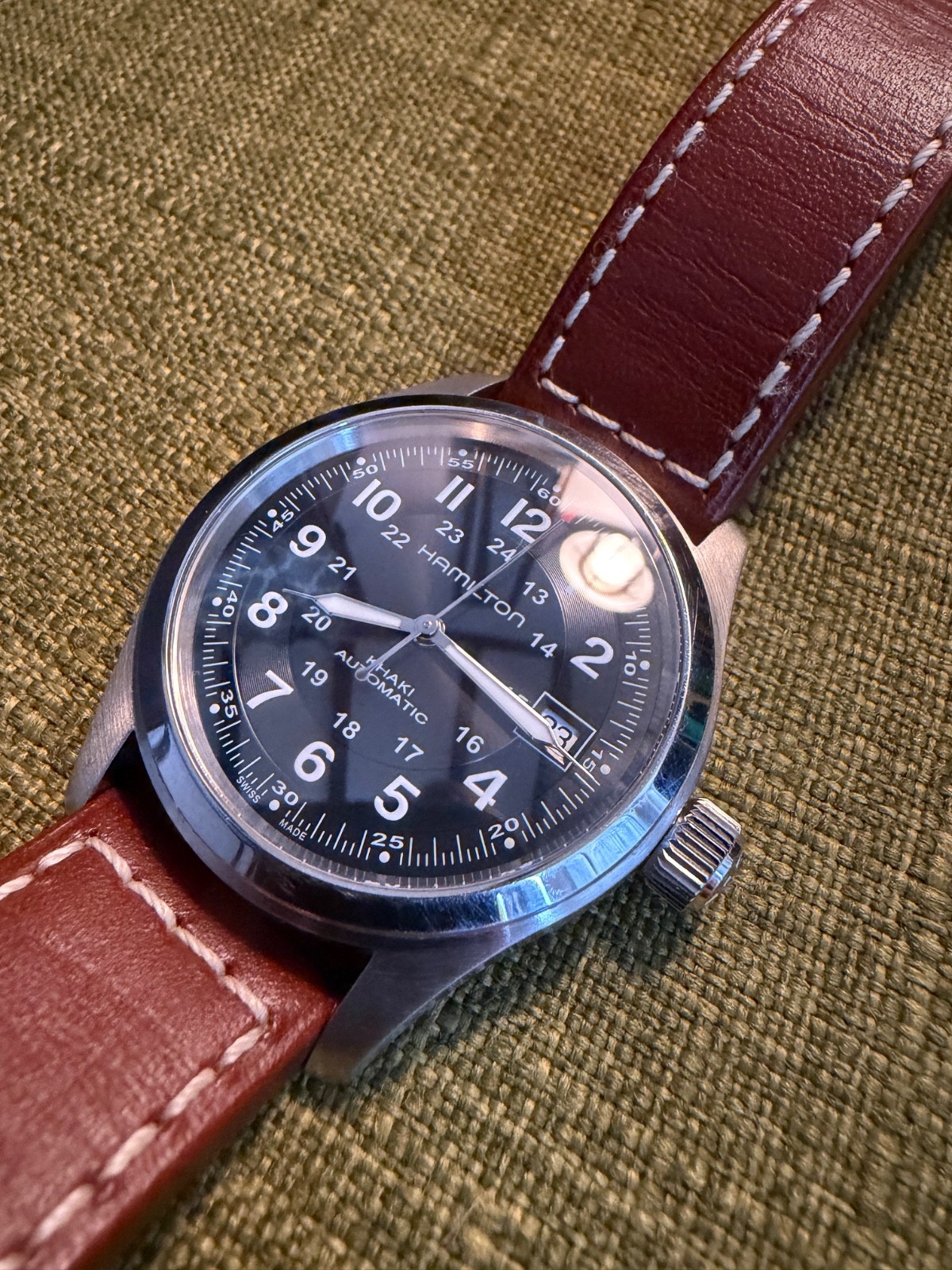 Hamilton Khaki Automatic black dial 38mm watch w/box