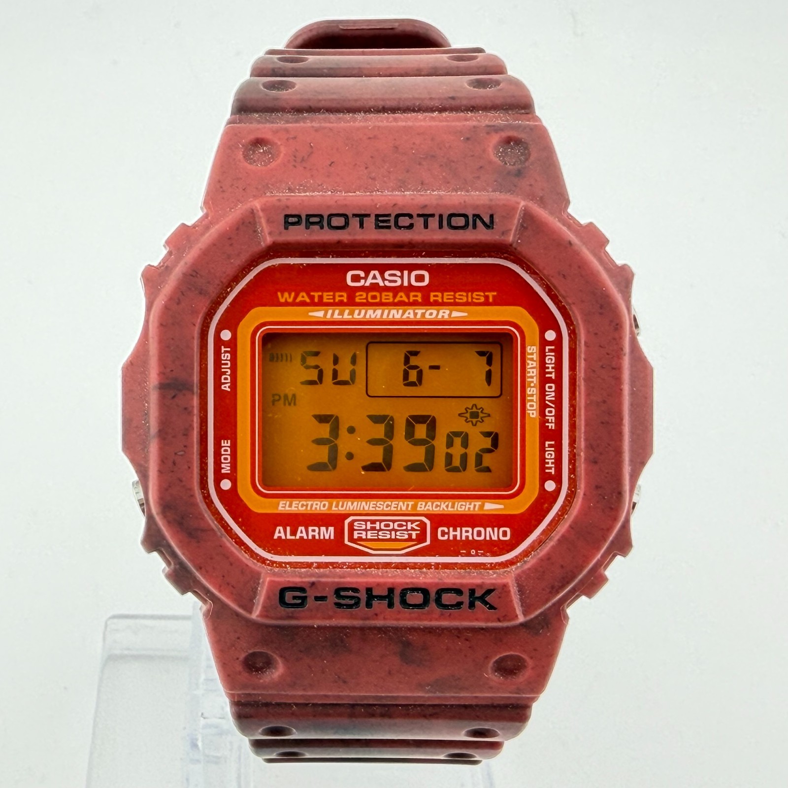 Casio G-Shock DW-5600CS Chronograph DW-5600 Digital Watch Dark Red Module 3229