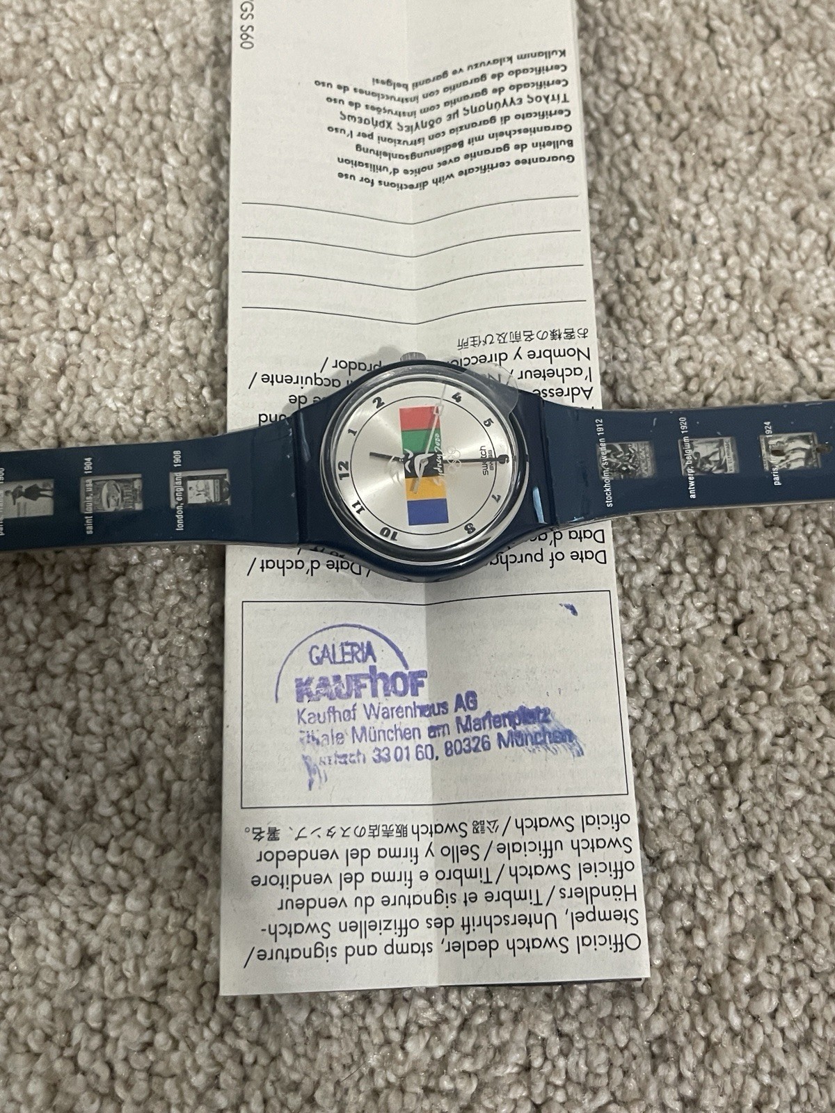 Swatch Watch 2000 Sydney Australia Olympics 2 Silicone Bands Original Box New