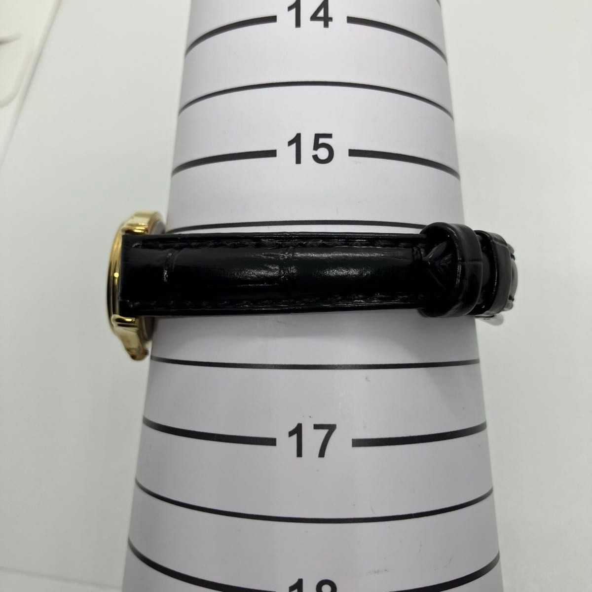 Casio Quartz Gold Case Black Dial Analog Watch