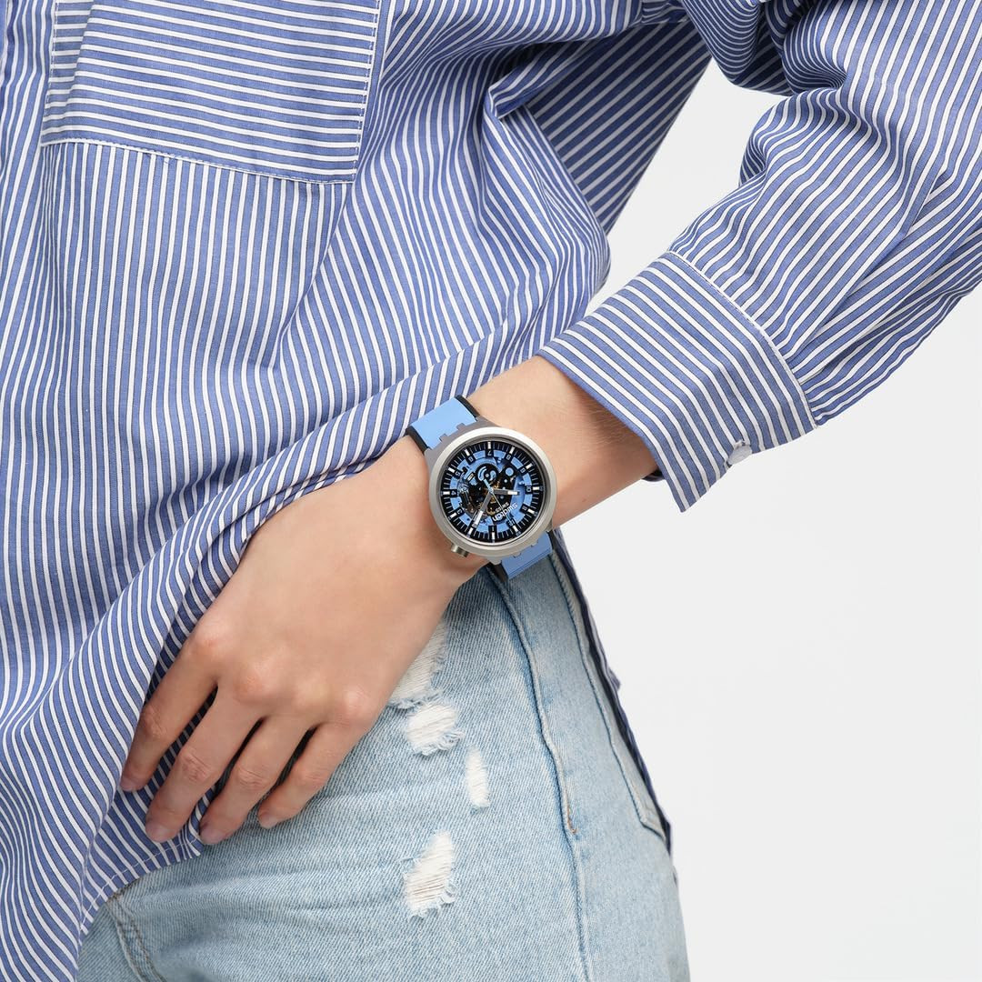 Azure Blue Waterproof Unisex Automatic Watch – Casual Chic Style