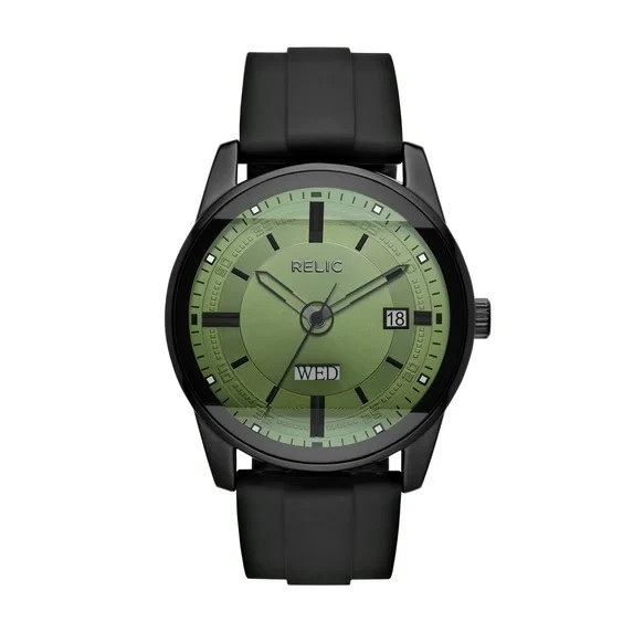 Relic by Fossil Men’s Everet Quartz Watch with Silicone Strap ZR12227