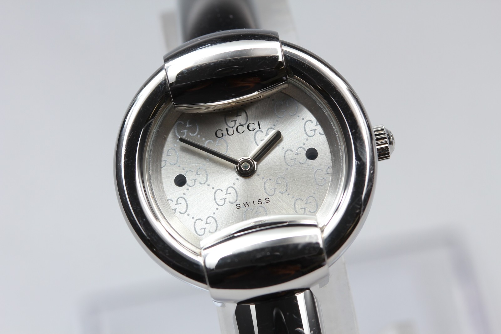 [Near MINT] GUCCI 1400L Silver 25mm GG Dial Quartz Women’s Watch From JAPAN