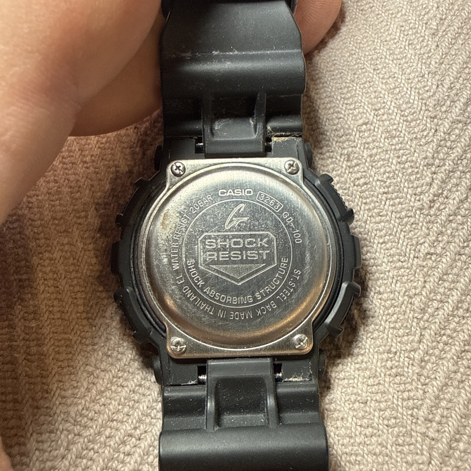 G-Shock Digital Watch Men’s Waterproof Black Rubber Strap G201 No Box