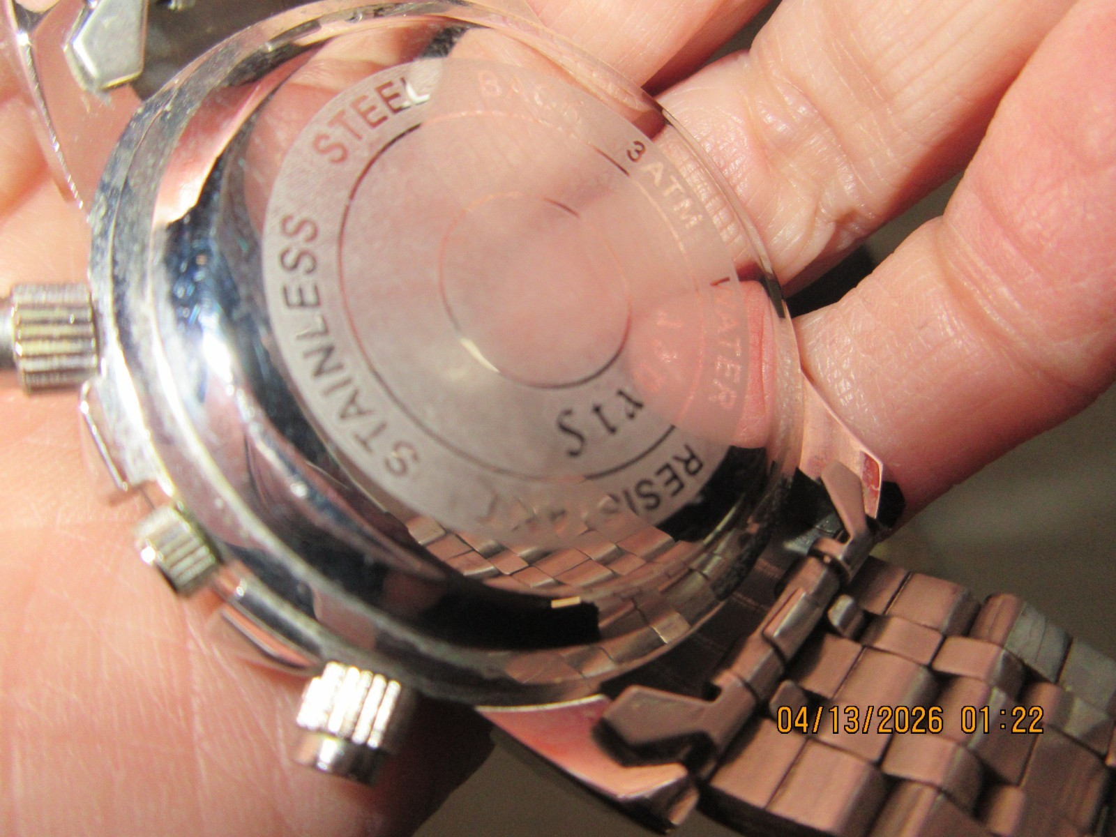 STAUER~ JET SETTER~ MEN’S CHRONOGRAPH WATCH~BOX, INSTRUCTION & CLEANING CLOTH