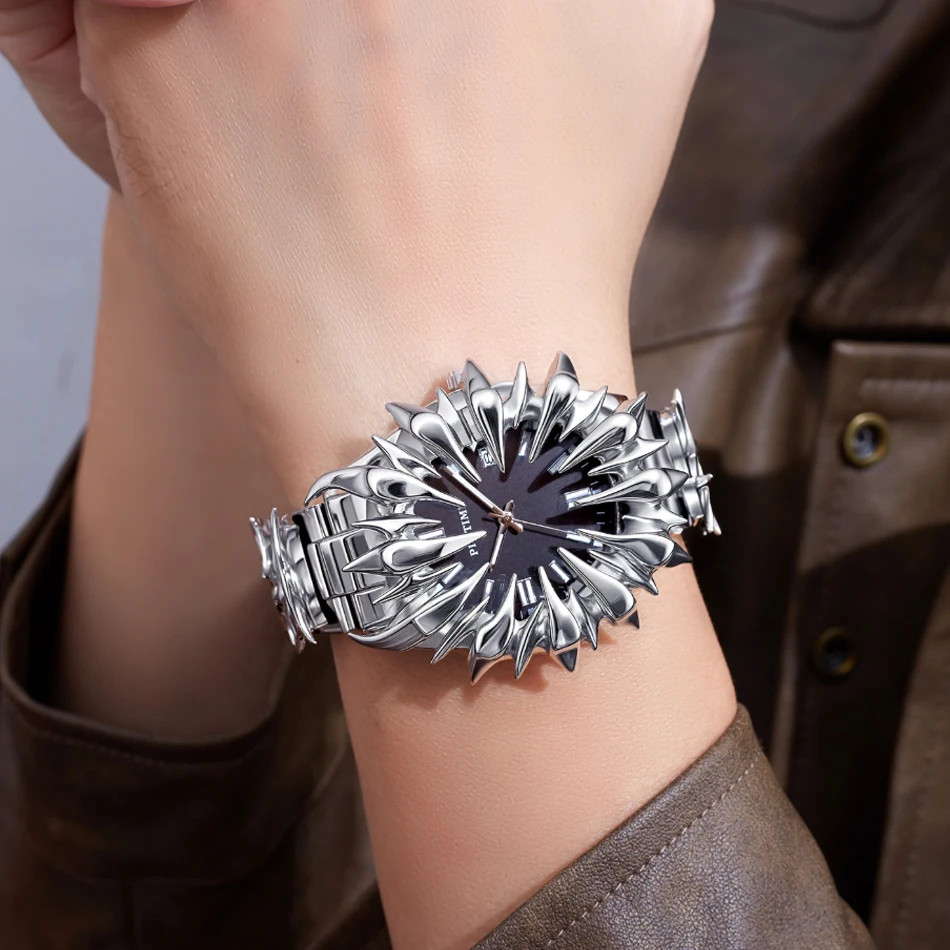 Special-shaped Lightning Dragon Spike Watch – Y2K Heavy Industry Quartz