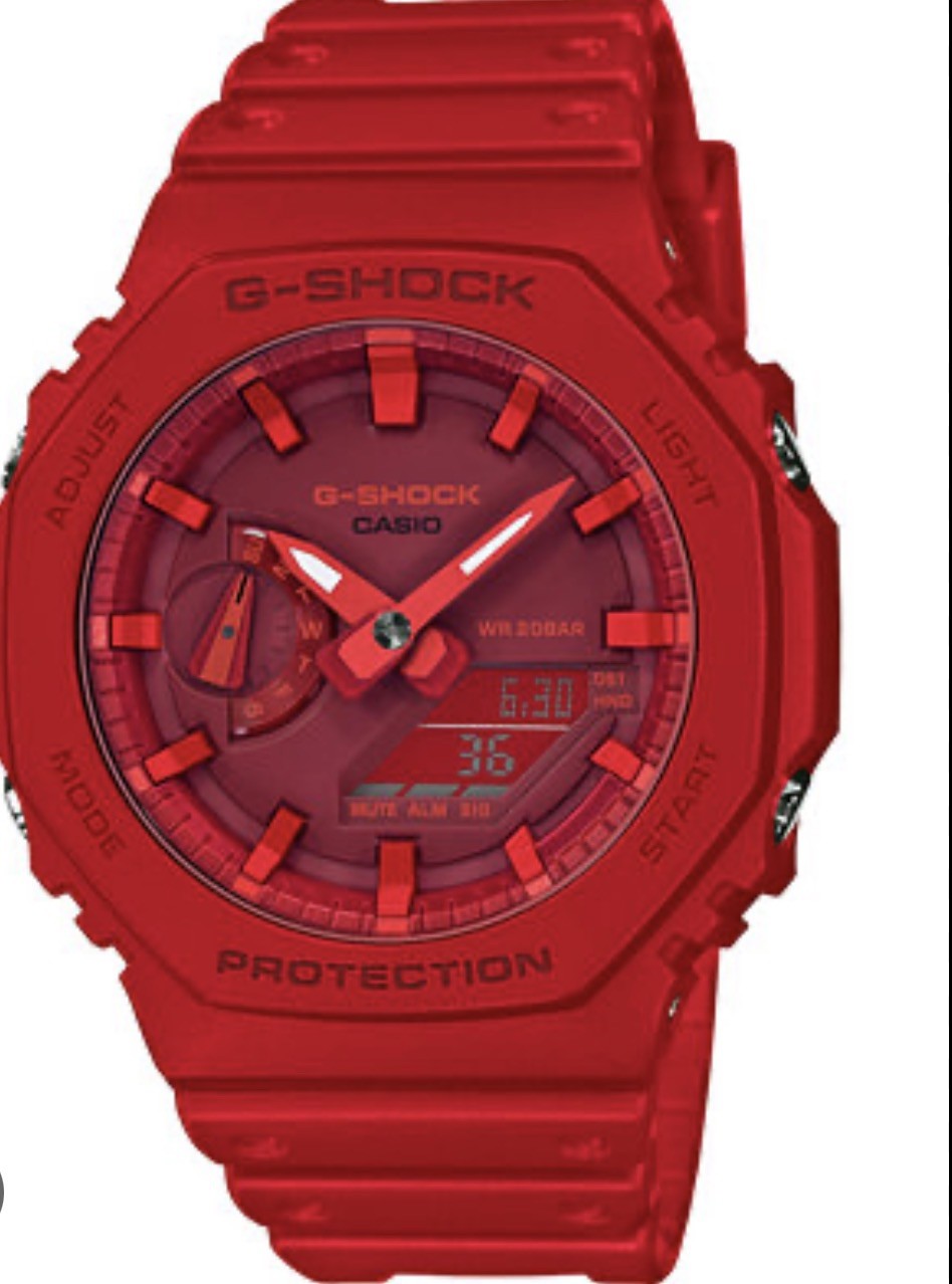 Casio G-SHOCK Red Analog/Digital Quartz Shock-Resistant 200m 45mm