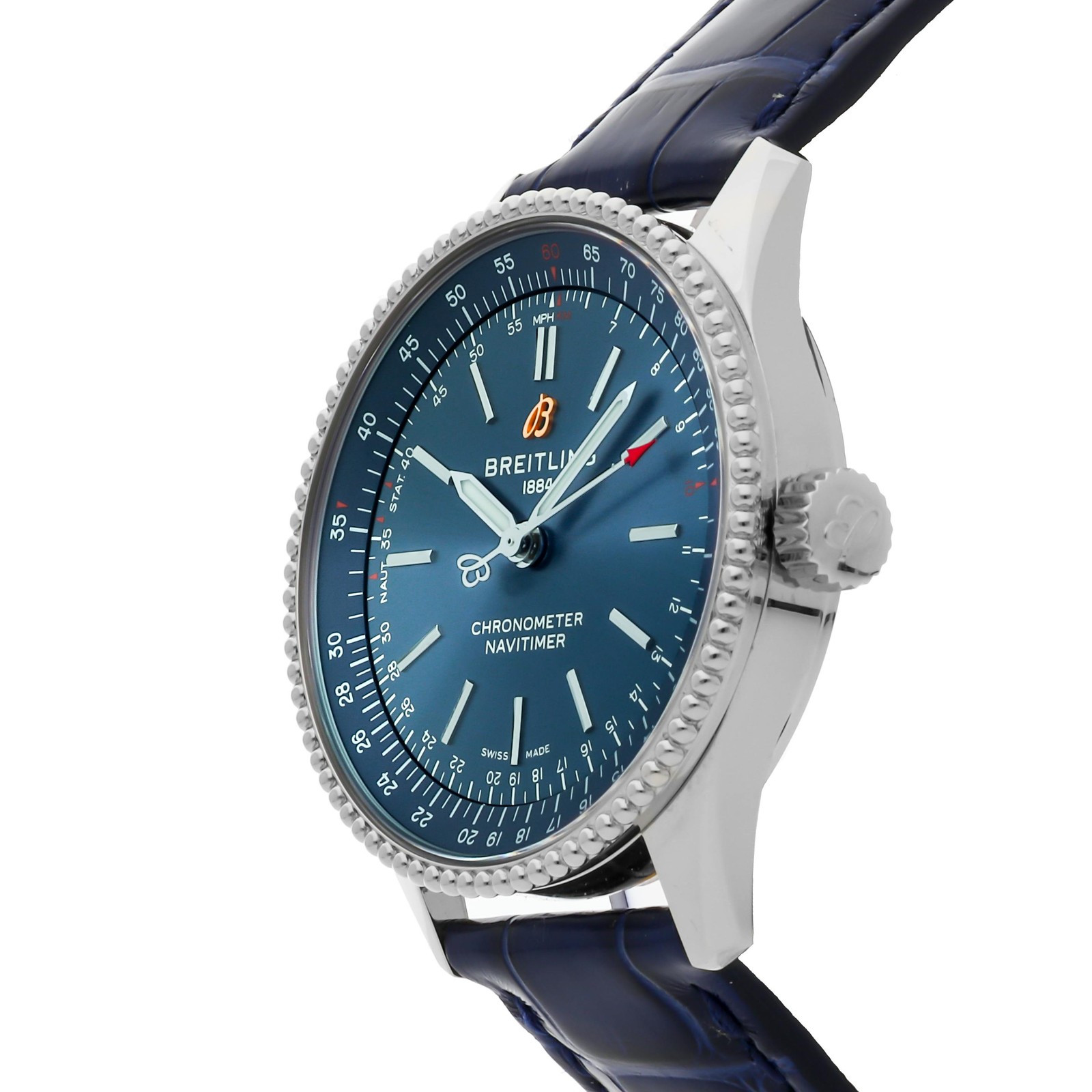 Breitling Navitimer Steel Automatic 35mm Blue Dial Strap Watch A17395161C1P2