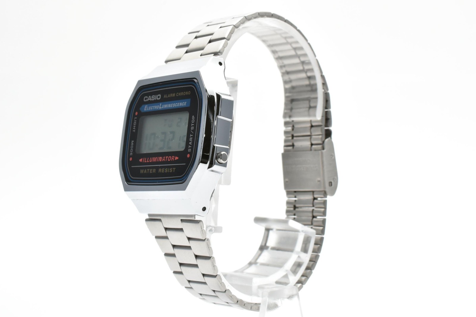 【EXC+５】CASIO A168W Digital Alarm Chronograph Quartz Watch Silver From Japan