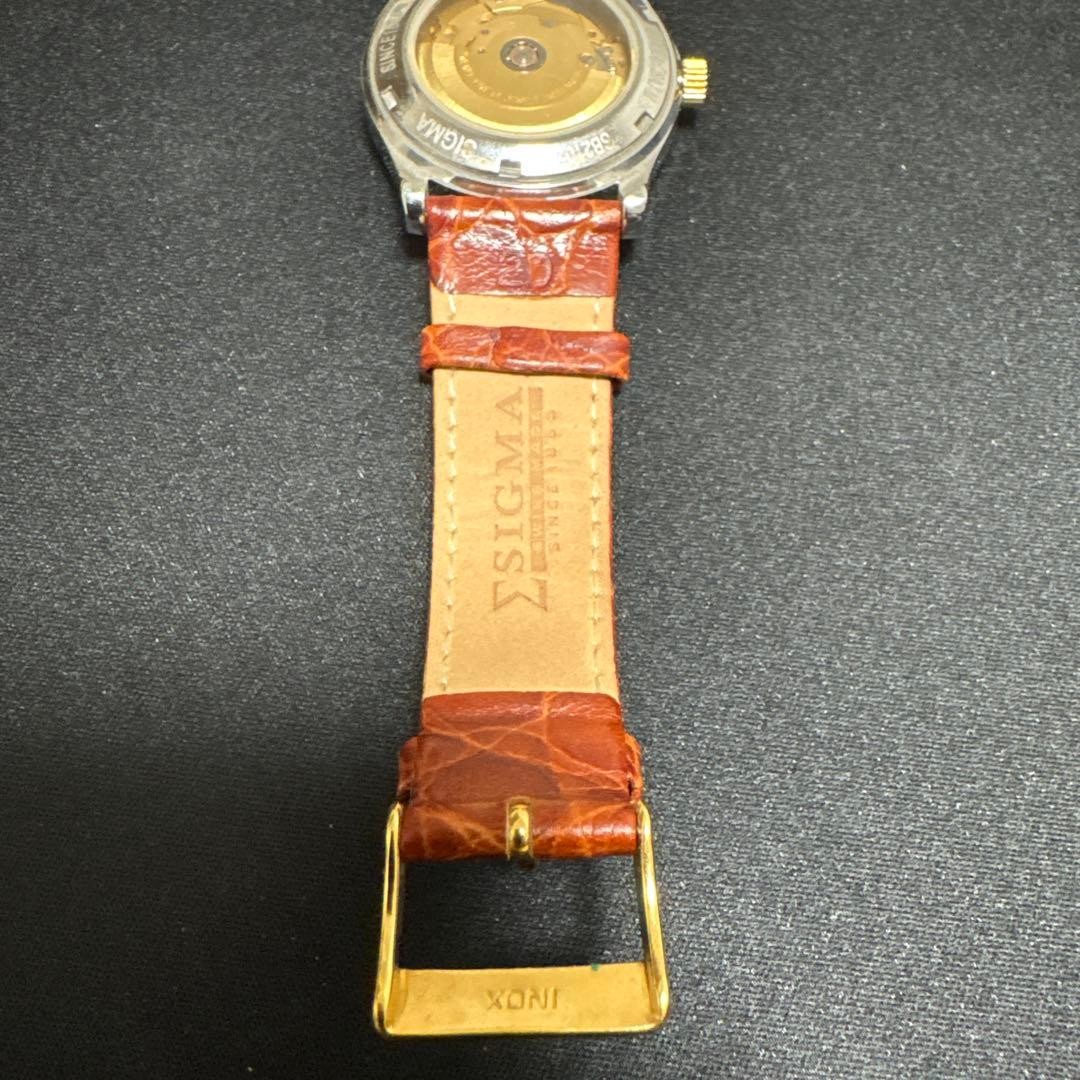 Sigma 1865 Open Heart Automatic Watch Skeleton Back from Japan