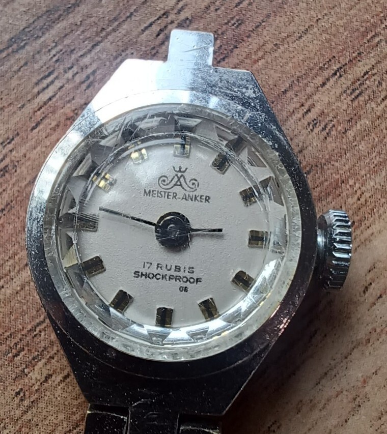 Meister Anker Women’s Wind-up 17 Rubis Watch for Parts or Repair