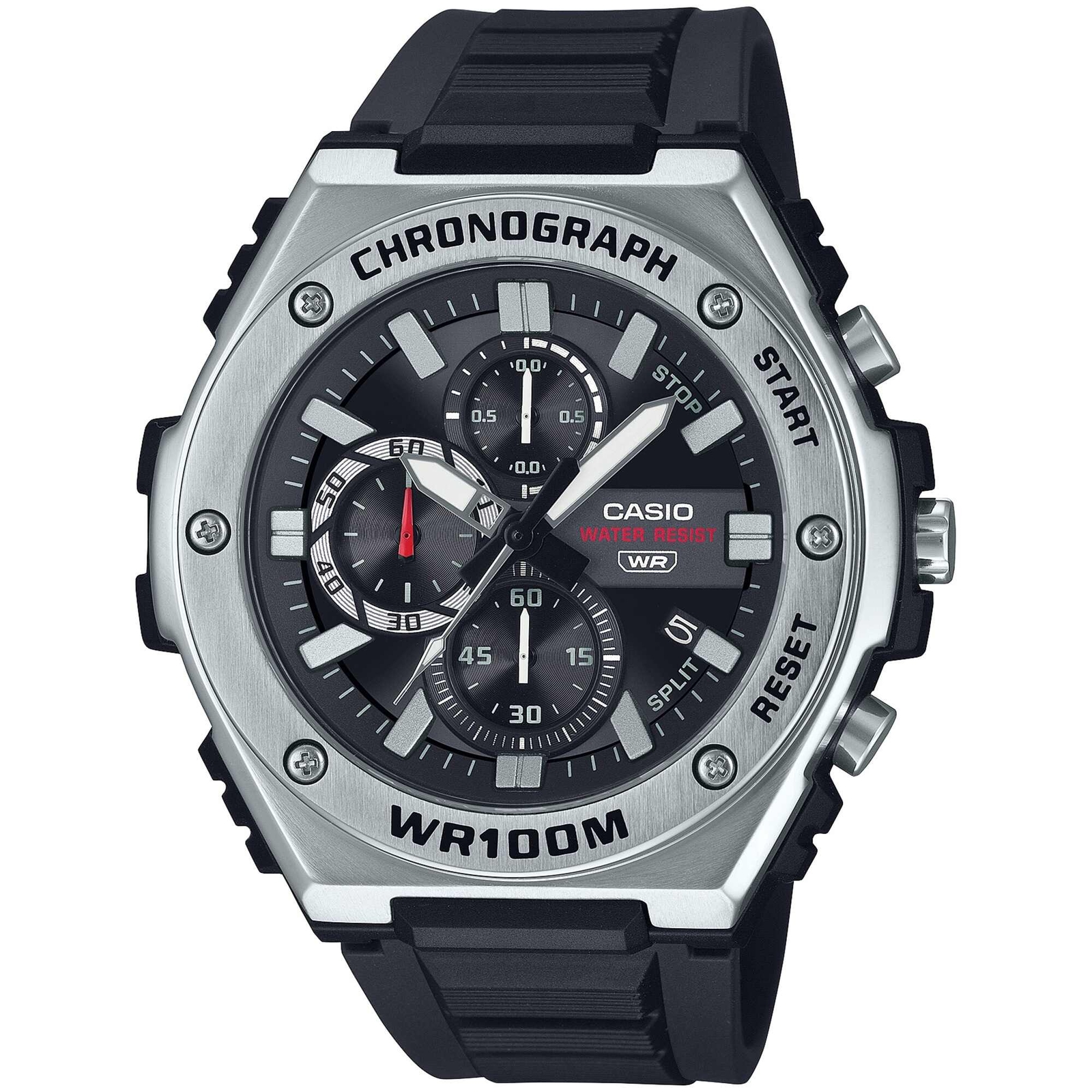 Casio Men’s Watch Chronograph Quartz Black Dial Resin Strap MWA300H-1A