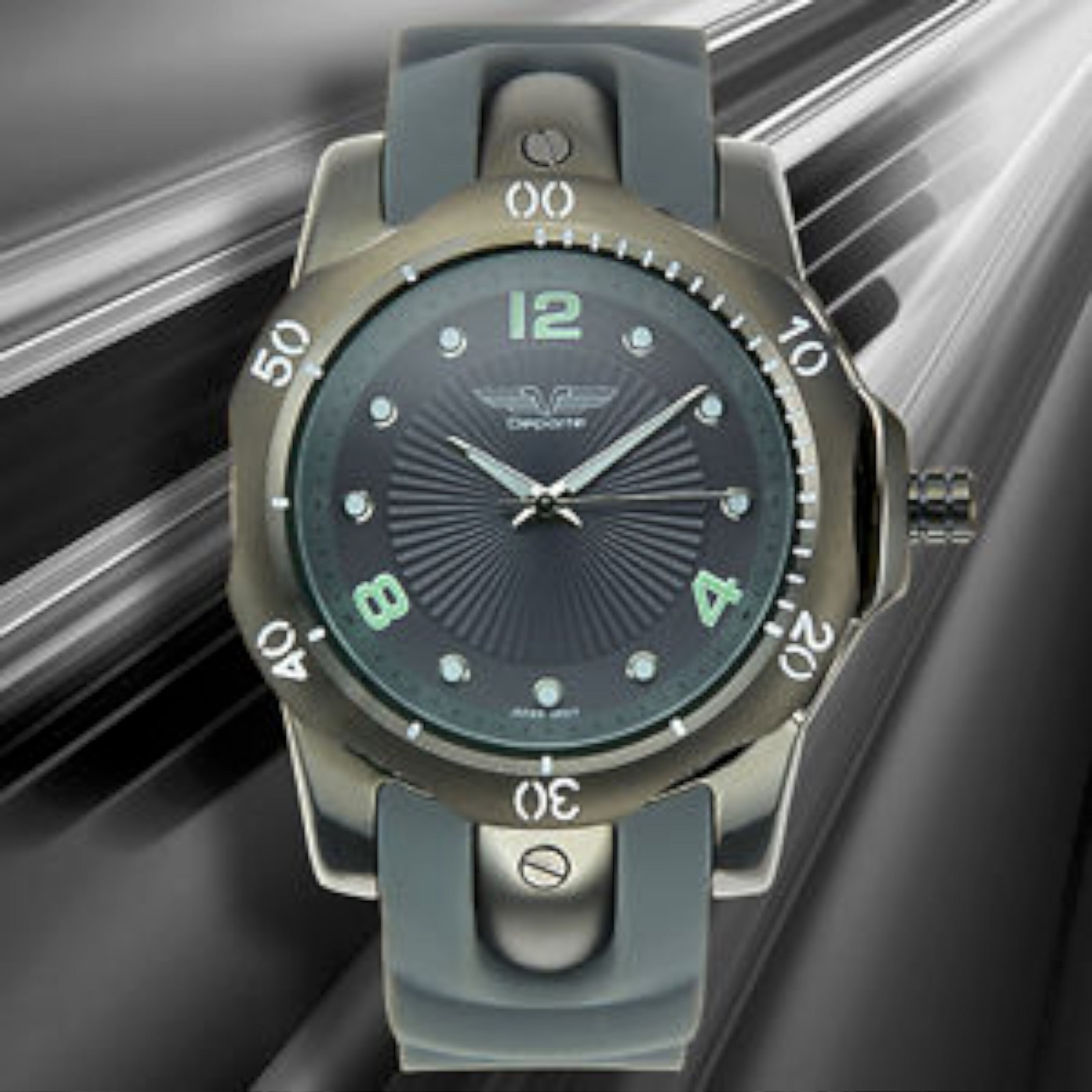 NEW DEPORTE 9849-GRY TORETTA COLLECTION Grey BAND DIAL W/ SILVER BEZEL watch